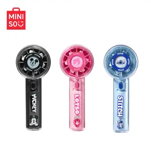 MINISO  Mickey Mouse Handheld Fan Portable Mini Turbo Fan Cute Cartoon Design Lightweight Personal Cooling Fan for Students Outdoor Travel Home Office Strong Wind Low Noise Compact Small Fan,Perfect Gift for Mom,#Summervibes