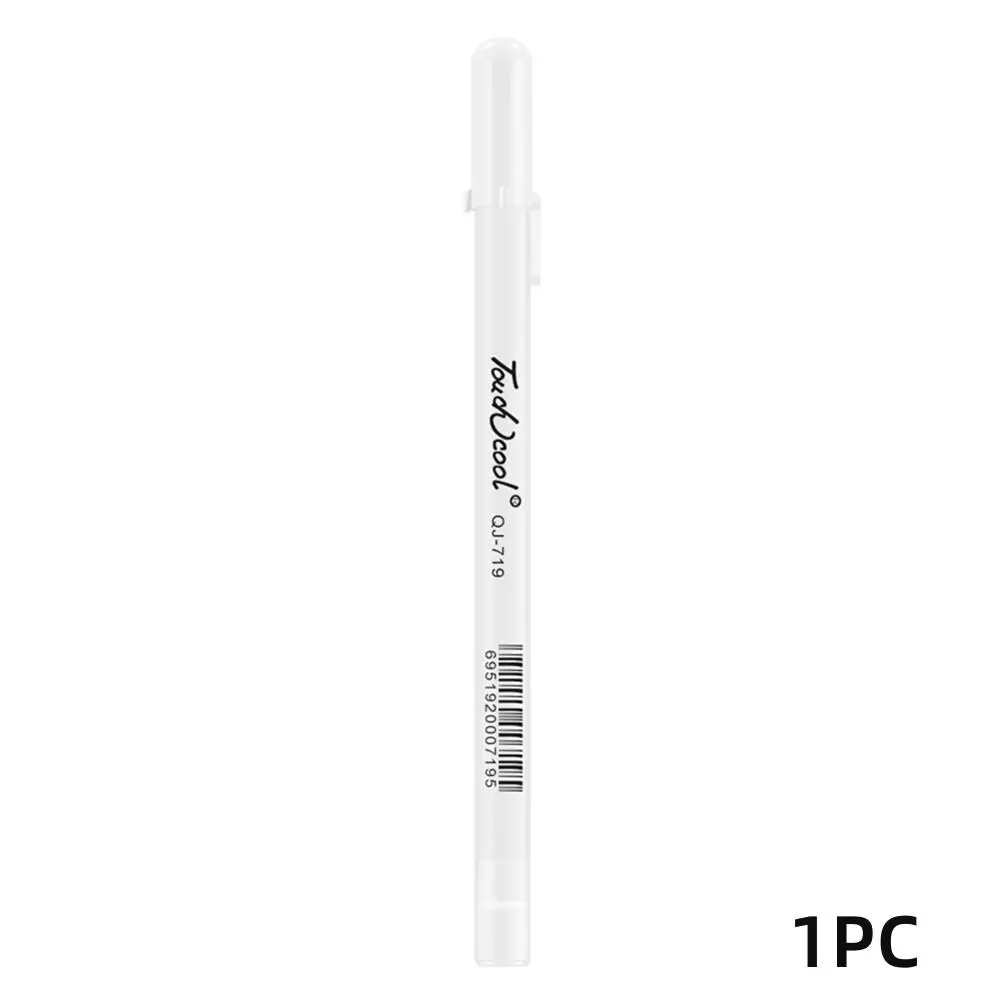 Letter Graphic White Gel Pen, 1 Count 0.8mm White Highlight Pen for Drawing, Smooth Ink Pen, Stationery for Adults, Office Accessories for Writing Pai