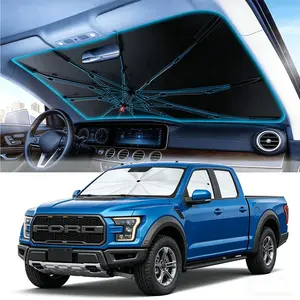 Upgraded Car Windshield Sun Shade Umbrella for SUV Truck Sedan, Foldable Front Window Sunshade Heat Blocker UV Protection Interior Cooling Cover