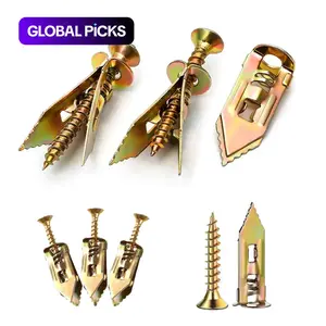 Plasterboard Anchor with Screw, Self-Drilling Plasterboard Anchor & Screw Kit, Hollow Wall Flat-Head Screws & Anchors for TV, Bicycle and Cabinet Fixing Accessories #GLOBAL PICKS