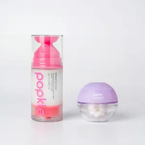 Pop Duo Starter Dream Bloom Set | Jasmine Night Care for Tired-Looking Skin | Pop Base Gel Cream + Pop Dream Bloom Boba Boost (50ml + 1 Jar) | Custom K-Beauty