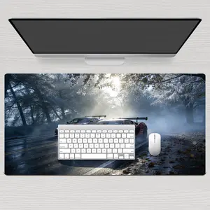 LIVEKEY XXL 80x40cm Gaming Mouse Pad - Racing Car Design, Non-Slip Base, Stitched Edges, Smooth Surface for Precision Control, Extended Mouse Mat for PC Gamers, Pad Mouse Pads
