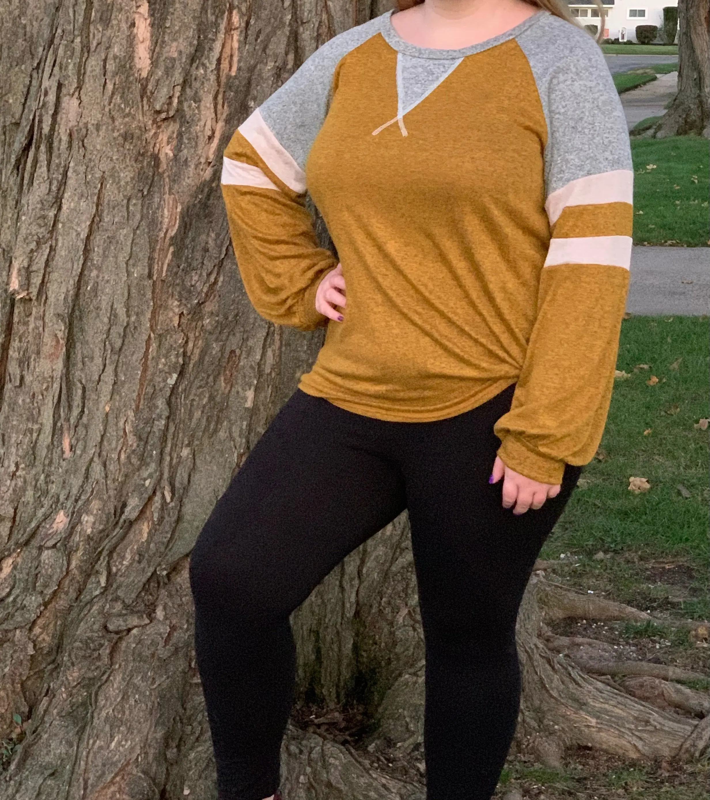 Long Sleeve Mustard Shirt