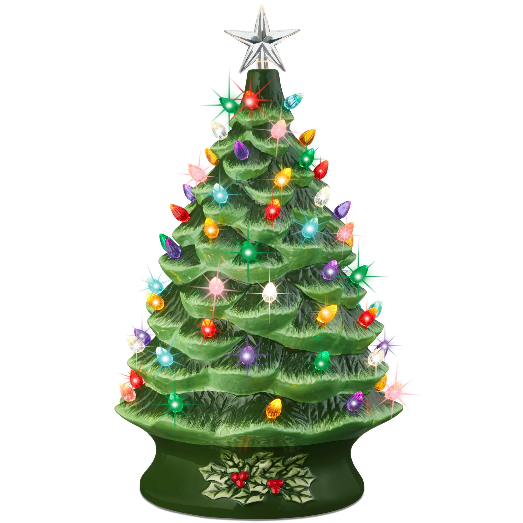 Best Choice Products 24in X-Large Pre-Lit Ceramic Christmas Tree Decor w/ 74 Bulbs, LED Light Best Choice Products 24in X-Large Pre-Lit Ceramic Christmas Tree Decor w/ 74 Bulbs, LED Light