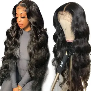 13x6 HD Transparent Lace Frontal Wigs Human Hair Pre Plucked 13x4 Lace Brazilian Body Wave Wigs with Baby Hair 180 Density Natural Hairline for Black Women 32inch TikTokShopHolidayHaul