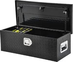 YINTATECH 49 Inch Truck Bed Tool Boxes Heavy Duty Aluminum with Sliding Shelf Diamond Plate Tool Box for Pickup Truck RV Trailer Chest Storage Organizer with Lock and Keys