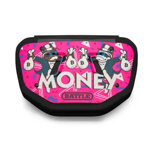 Battle "Money Man" Chrome Football Back Plate High-Impact Foam Interior Curved Design for Max Energy Disbursement Universal Fit
