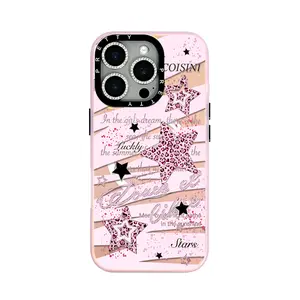 Leopard print star fashion pattern phone case for iPhone 17 Pro Max, 16 Pro, 15, 14, 13, 12, and 17 Air.  Features 3D embossed pattern, full protection, and anti-drop design. A perfect holiday gift for women., Accessories, Smartphone