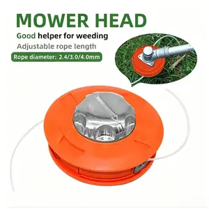 Aluminum automatic line-release trimmer head—no need to remove the housing; simply attach a rope. Cordless Electric Weed Wacker grass trim pro head easy maneuverability lawn tools big rock  2-stroke brush cutter sowing foldable tractor lifter cycle mower