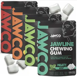 JAWCO Ultra-Tough Jawline Gum Variety Pack | Get a Stronger, Squarer Jawline | 15X Strength Hard Chewing Gum | Facial Fitness Jawline Training Gum