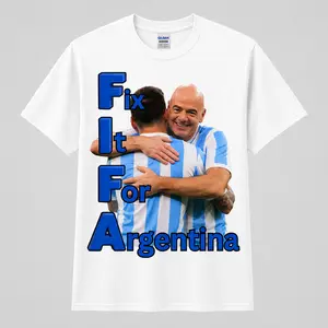 [Sale Up To 50%]Fix It For Argentina Graphic Shirt, Messi GOAT Tee Vintage Bootleg Soccer Graphic Tee, World Champion 2026 Soccer Graphic Top, Sport Merch, Gift For Fan, Y2K Vintage Summer Streetwear.Women's and Man's