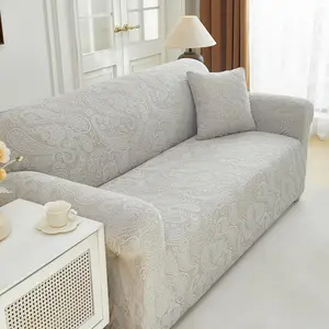 Jacquard Sofa Cover, 1 Count Soft Comfortable Elastic Sofa Slipcover, Dustproof Sofa Protector for Home Living Room, Home Decor