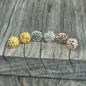 925 Silver Nugget Earrings - Rose Gold Nugget Earrings - Yellow Gold Nugget Earrings - Unisex Earrings - Women Earrings - Men Earrings - Gift For Him - Gift For Her