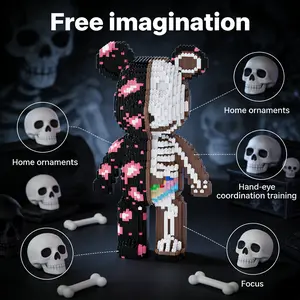 Dark Patchwork Bear Series Creative Model, Original 2026 New Design Home Decor, Unique Gift for Friends & Family