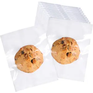 4x6 Transparent Heat Seal Bags for Cookies,Clear Cookie Bags with Seal,Small  Bag for Packaging Candy Snack Baked ,Wave Edge