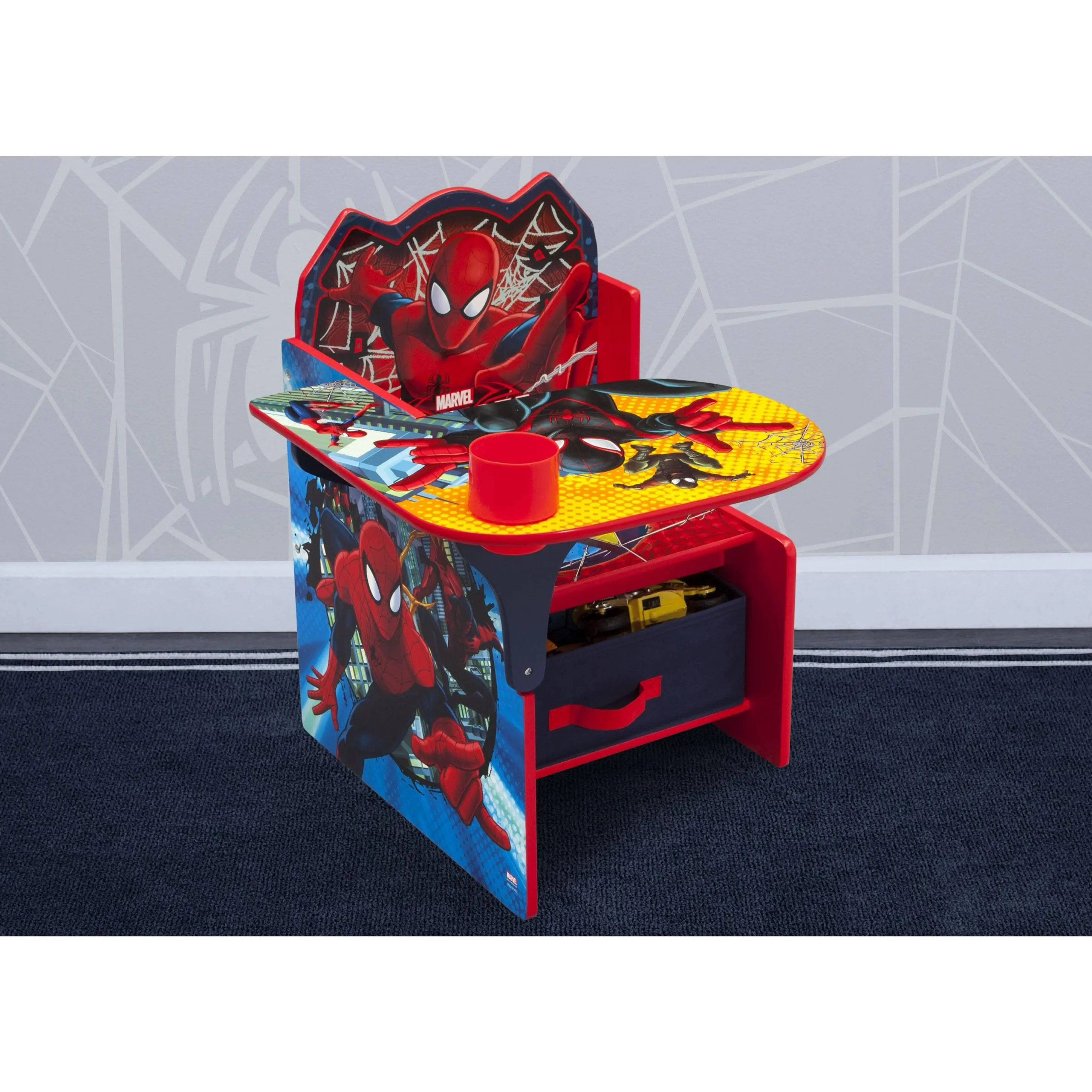 Spider-Man Chair Desk with Storage Bin Spider-Man Chair Desk with Storage Bin