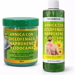 (Cream + Oil)  Arnica pomada muscular y Lidocaina aceite  + Arnica Y Lidocaina Balsamo extra fuerte cream aceite oil  Arnica Massage oil  – 125g  | Soothing Full-Body Care pomada de árnica con diclofenaco y naproxeno Cosmetic