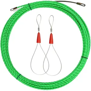 10M Fish Tape Rod Puller Cable Puller Wire Puller Fish Tape Cable Fastener Cable Puller Grip Cable Rod Cable Fish Tape with Fastener