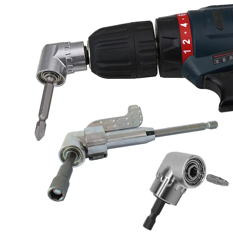 105-Degree Right Angle Drill Adapter with Flexible Shaft Extension & Magnetic Bit Socket for Screwdriver Hand Tools, Screwdriver Drill Bits