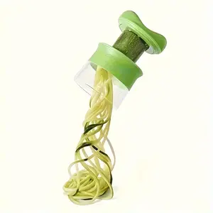 1pc Multi-Purpose Spiralizer Kitchen Utensil - Manual Rotary Hand-Cranked Peeler, Grater, Vegetable Slicer Cutter for Carrots & Cucumbers, Manual Rotary Peelers, Hand-Cranked Peelers