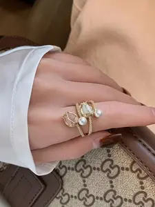 Tulip Bud Design Ring for Teens, Fashionable Finger Ring for Adolescents, Stylish Jewelry for Teenagers, Trendy Accessory for Youth