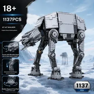 New 1137 Piece Electric At-At Building Set, Adult and Child Toy Gift, Educational Puzzle for Boys and Girls, Birthday Present