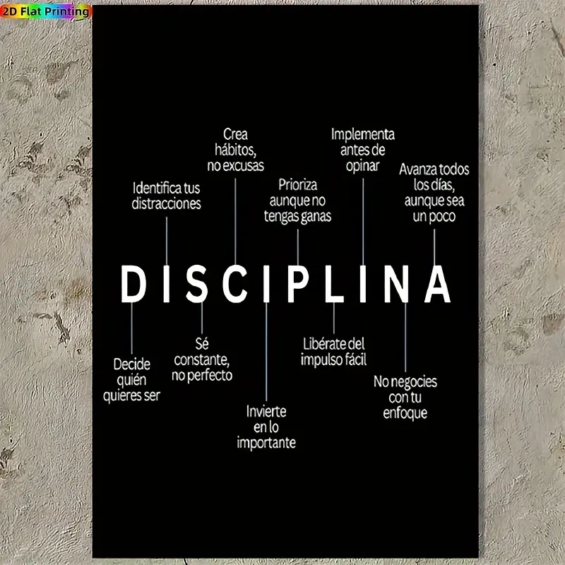 1 framed bilingual Spanish-English inspirational poster, canvas wall art, home wall decoration painting, suitable for office, living room, bedroom decoration, inspiring, collectible art decoration, ideal gift for New Year, Christmas, and for professionals