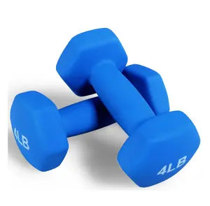 BalanceFrom All-Purpose Color Neoprene Coated Dumbbells, 4 lbs Pair