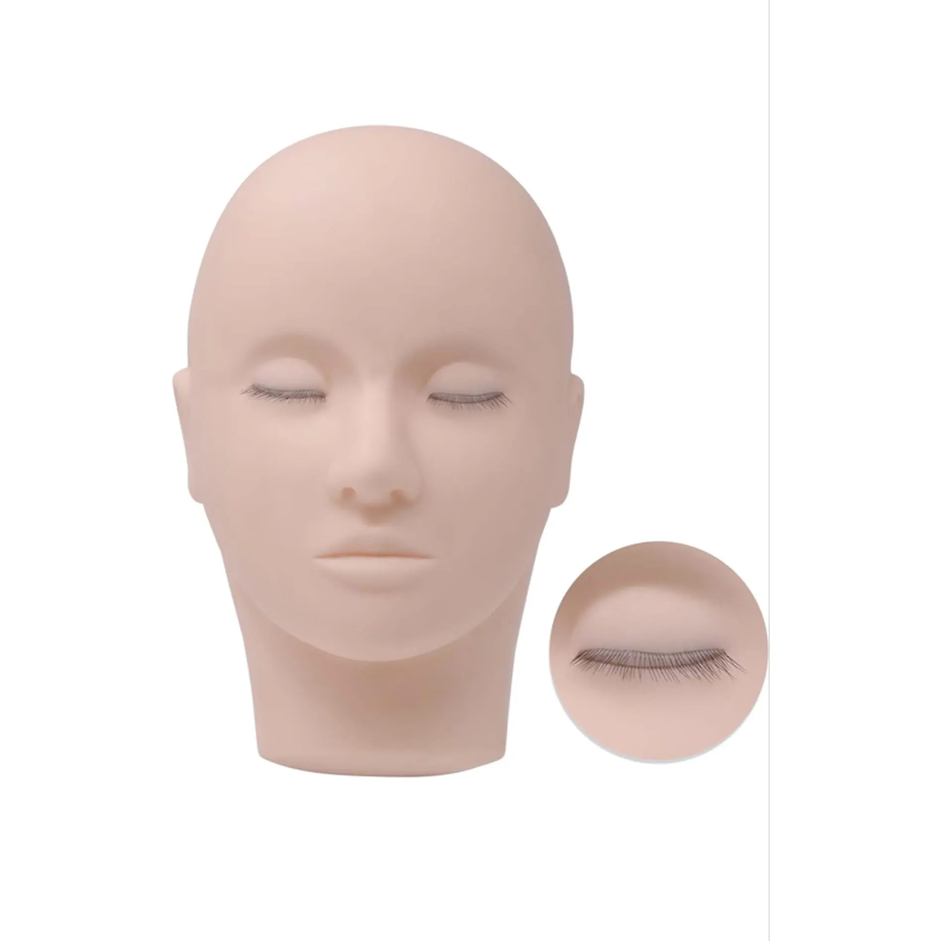 Realistic Mannequin Head for Makeup Practice - Soft Skin Texture, Natural Look, Ideal for Cosmetics Training