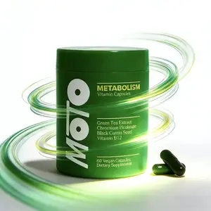 MOTO Metabolism Support Capsules Green Tea Extract Vitamin B12 for Metabolic Health & Energy Boost 60 Vegan Capsules