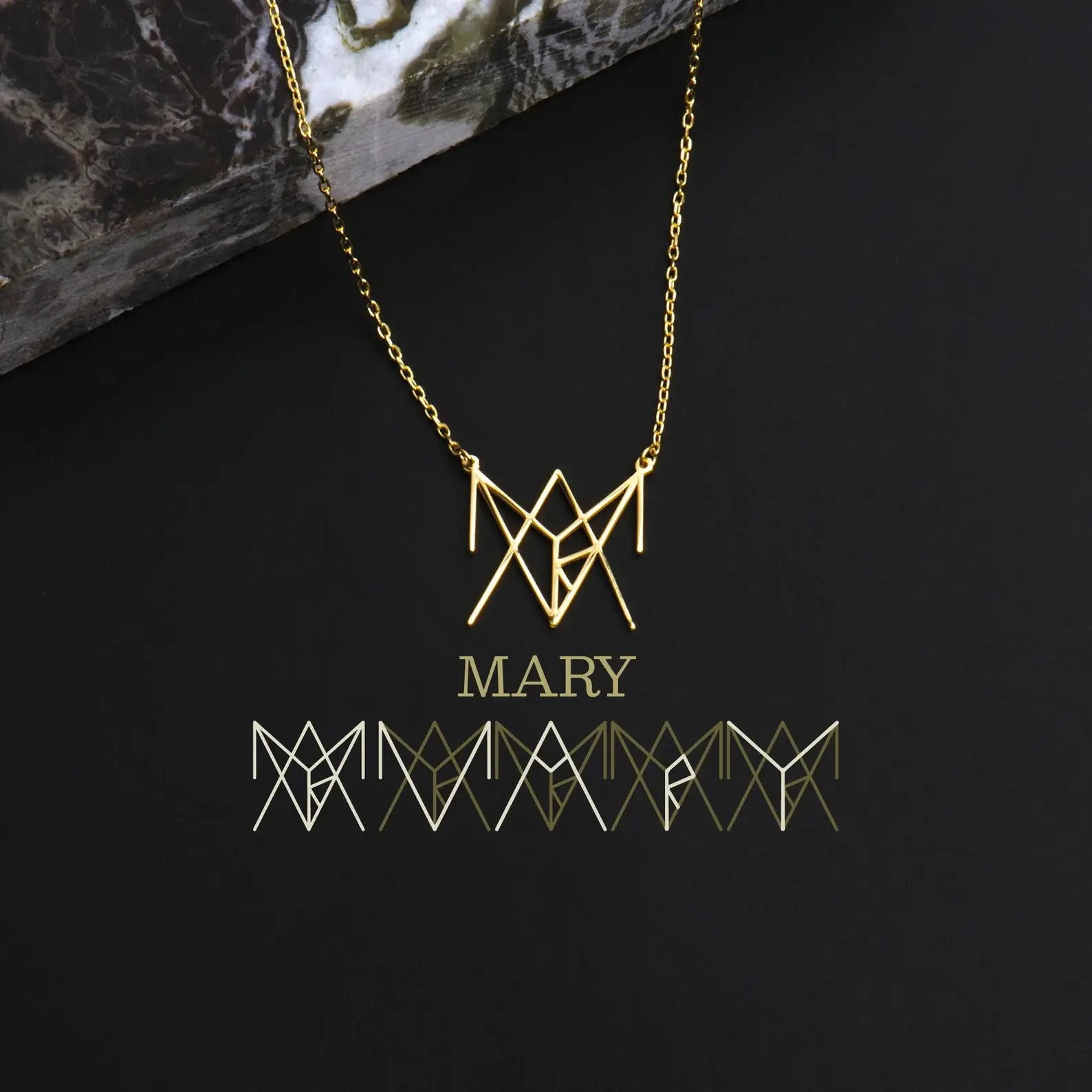 Gift for Wedding, Christmas Gift - Personalized Name Necklace, 14k Gold Name Necklace Logo Nameplate Necklace, Gift for Her