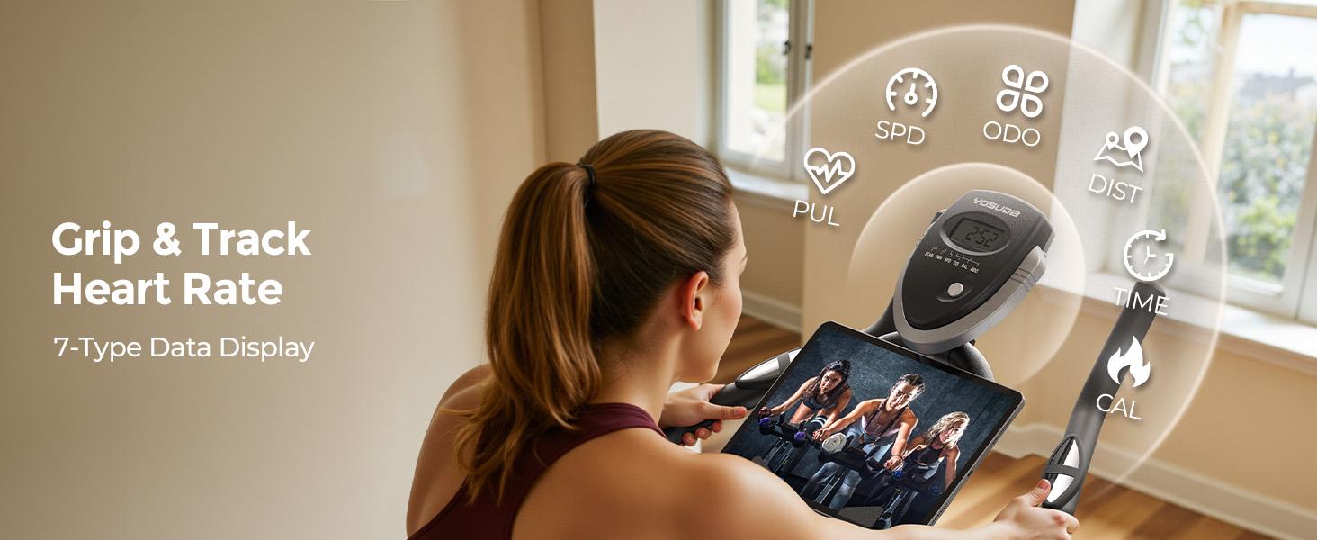 YOSUDA Exercise Bike, Brake Pad Stationary Bike for Home with Exclusive App, Magnetic Indoor Cycling Bike with 300 lb Weight Capacity, Low Noise, Tablet Holder and Fitness Courses YOSUDA Exercise Bike, Brake Pad Stationary Bike for Home with Exclusive App, Magnetic Indoor Cycling Bike with 300 lb Weight Capacity, Low Noise, Tablet Holder and Fitness Courses