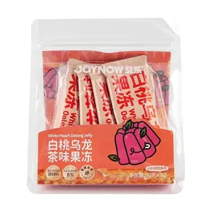 JILE White Peach Oolong Jelly Drink Mix - 8 Pack (400g) - Yogurt Tea Boba Topping for Dessert & Beverage DIY