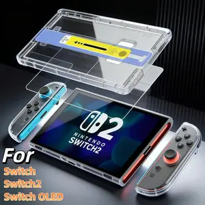 Switch 2 Oled Screen Protector Film, 9h Hardness Anti-Scratch Bubble-Free Alignment Tool Kit, Dustproof High Clarity Durability, Protection Durable