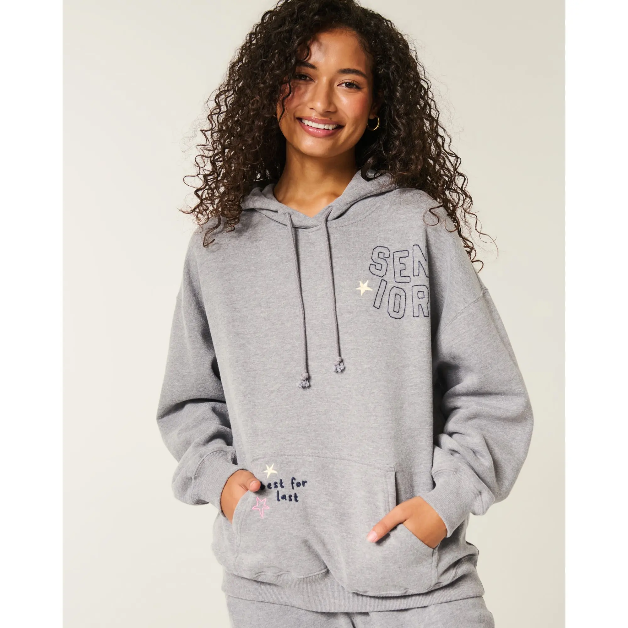 Hollister Feel Good Oversized Senior Graphic Hoodie