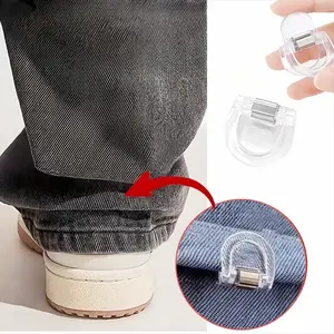 Invisible Clip Leg Shortener, Prevents Pants Bottom Dragging, Hidden Closure Device, No Seam, Waterproof, Durable, Unisex, Suitable for Jeans and Trousers, Home, Travel, Outdoor Camping