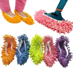 10 PCS 5 Pairs Premium Ultra-Soft Dust Duster Mop Slippers Shoes Cover, Versatile Multi-Function Reusable Washable Microfiber Foot Socks Effortless Floor Cleaning Shoes Cover for House Kitchen Office
