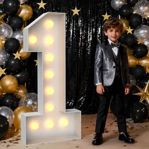 Light up Numbers 3ft Number 1 Marquee Light up Numbers for Pre-Cut Foam Board Giant LED Marquee Number for Birthday Christmas Prom Wedding Baby Shower Bachelorette Graduation Decorations