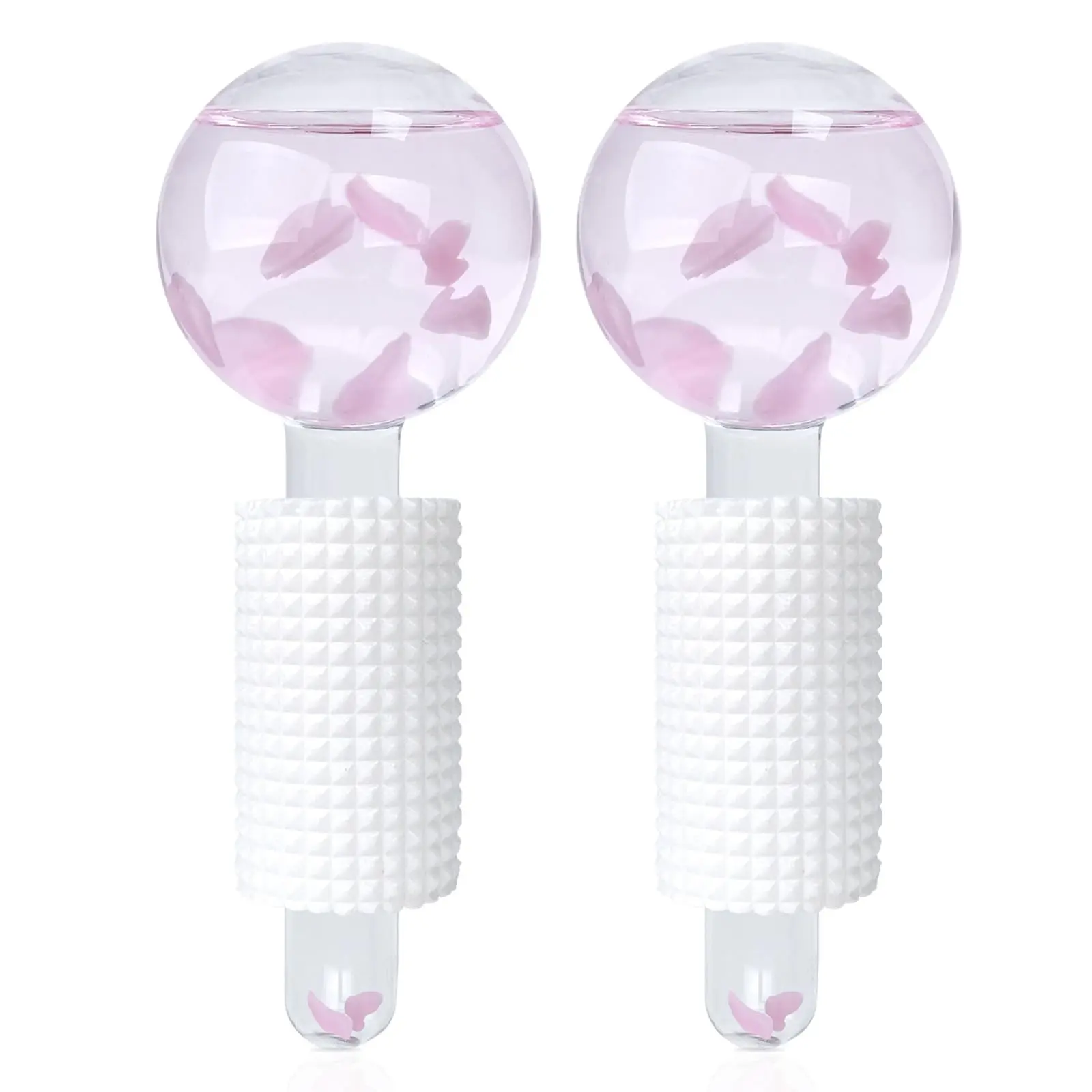 2pcs Ice Globes & Ice Roller for Face and Eyes, Facial Massage Tools, Reduce Wrinkles & Puffiness, Cooling Globes & Roller Ball for Glowing Skin, Self Care Tools, Facial Beauty Massagers