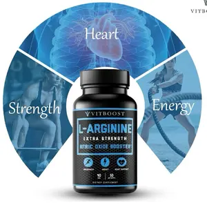 VITBOOST Extra Strength L Arginine Capsule 1500mg - Supplements for Muscle, Vascularity & Energy vitamins  for men women Healthcare Fitness