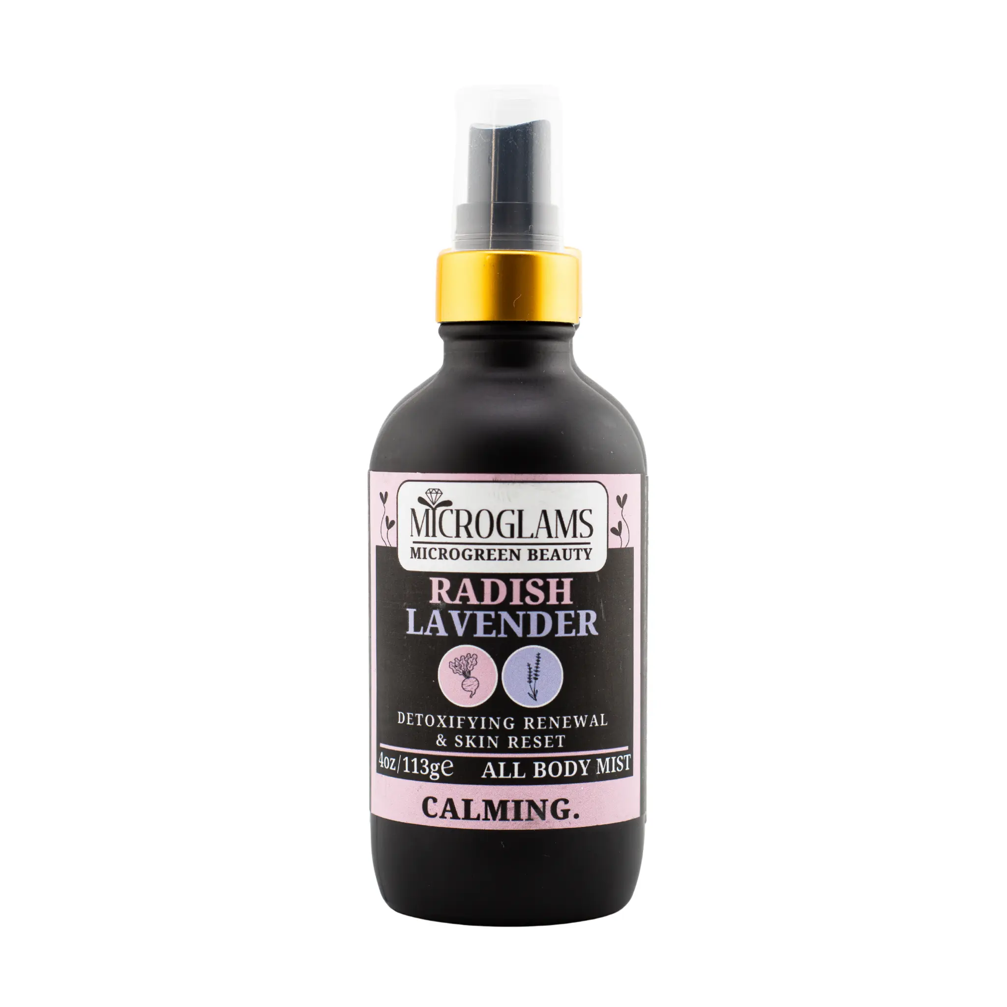 Microglams Radish Lavender All Body Mist Spray - 4 oz.