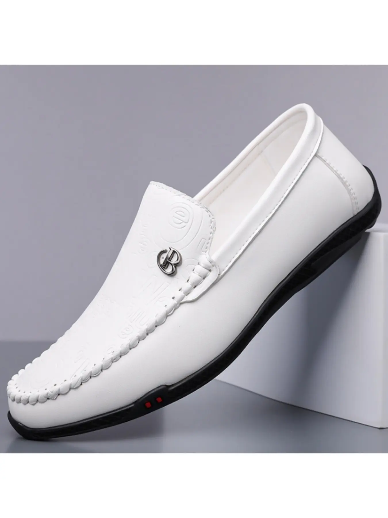 Men's One-Step Business Leather Shoes, Office Shoes, Casual Lazy Affordable Loafers, Simple Versatile Formal Slip-Ons, Fashionable Daily Wear, All Seasons, Classic Slip On
