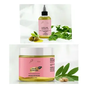Bienblan 4oz Hair Oil and Pomade Set - Natural Hair Care for Healthy Locks Haircare