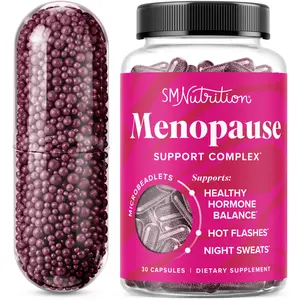 Menopause Vitamins Beadlets with Black Cohosh, Red Clover & More | Hot Flashes, Night Sweats & Mood Support | Menopause Supplements for Women with Dong Quai, Chaste Tree Berry & DIM | Non-GMO 30ct