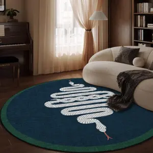 Snake Pattern Non-slip Floor Mat, 1 Count Creative Foldable Washable Soft Rug, Decorative Carpet for Home Living Room Bedroom Study Room, Decorative Area Rug
