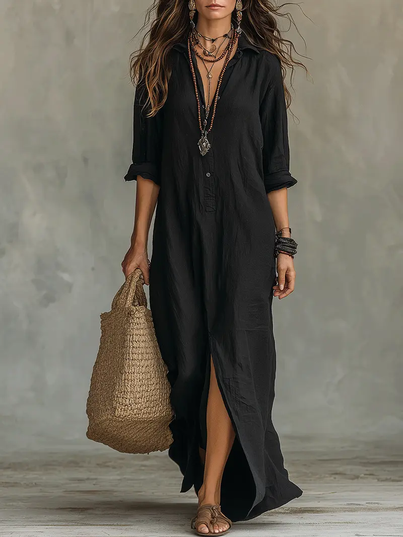 How to stile a long black dress - TikTok Shop