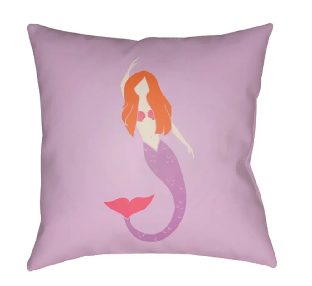 Livabliss LIL052-1818 Mermaid Throw Pillow, 18x18x4 in, Medium, 100% Polyester, Water Resistant