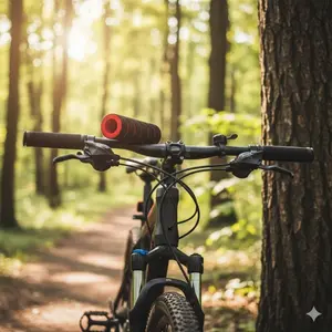 2-Pack Non-Slip Bike Motorcycle Handlebar Grips, Ergonomic Comfort Grip, Universal Fit, Shock-Absorbing Soft Material, Easy Installation, Anti-Skid Wear-Resistant Design for Mountain Road Commuter Cycling Upgrade