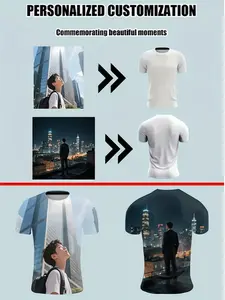 Custom 3D Print T-Shirts - Personalized with Photos/Text/Logos, Custom Front And Back Designs, Lightweight Summer Tops for Men - Perfect for Birthdays, Events, Corporate Gifts - Upload Your Own Images! Custom T-Shirts, Event Apparel