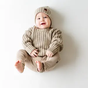 Chunky Knit Sweater in Almond